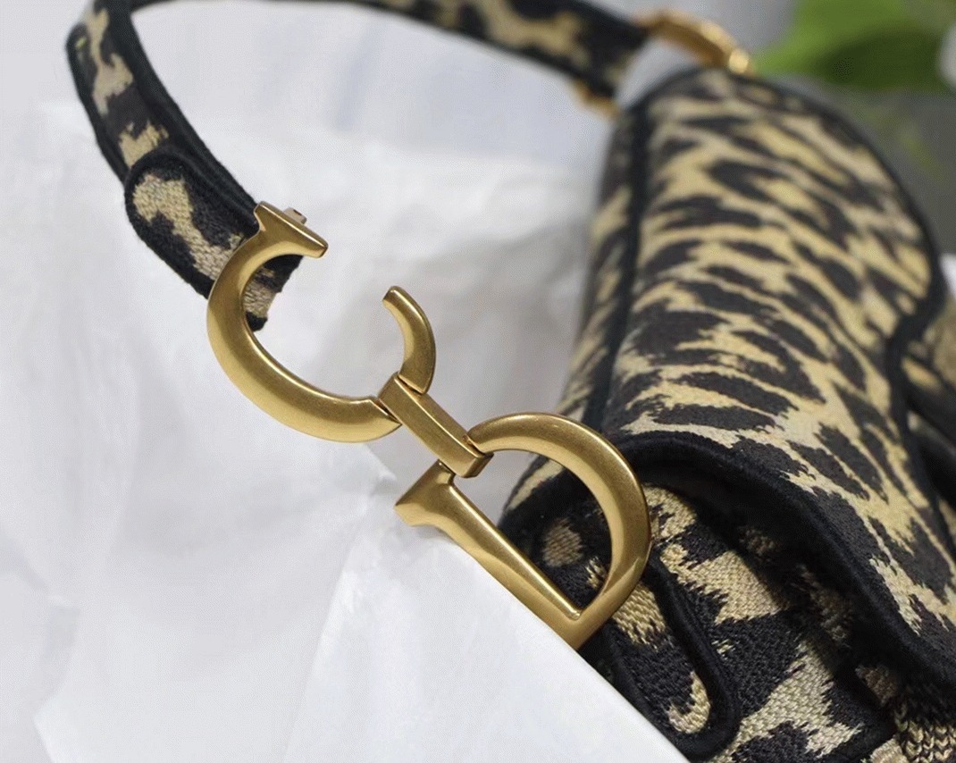 Dior Saddle Bag Replica in Beige Multicolor Mizza Embroidery
