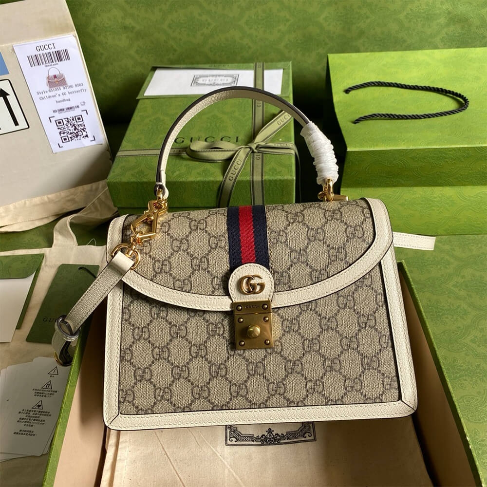 GUCCI BAMBOO 1947 JUMBO GG SMALL TOP HANDLE BAG
