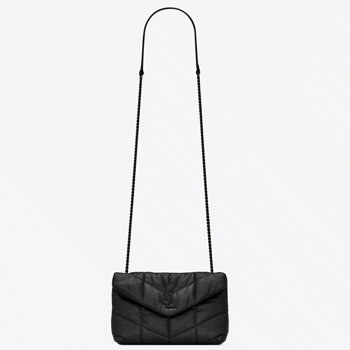 Replica Saint Laurent Puffer Toy All Black Bag Quilted Lambskin