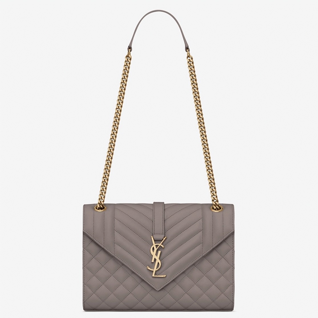 Fake Saint Laurent Envelope Medium Bag Grey