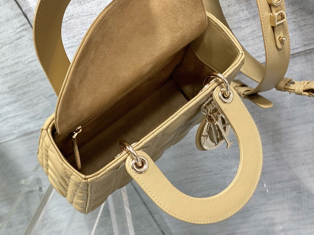 Dior Small Lady Dior My ABCDior Bag Fake in Pastel Yellow