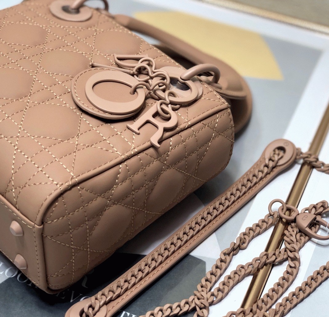 Dior Lady Dior Mini Chain Bag Replica in Blush