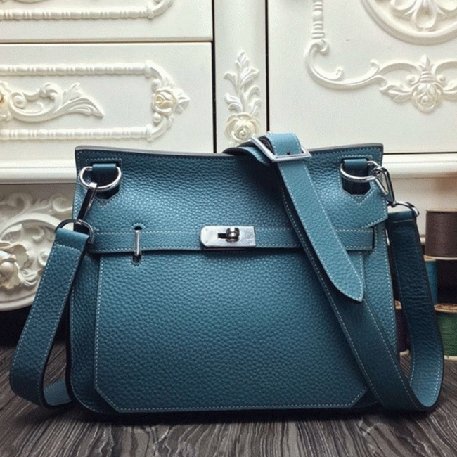 Blue jean knockoff Hermes Jypsiere 31cm handbag