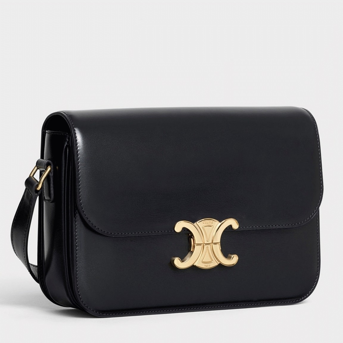 Top Quality Faux Celine Triomphe Medium Bag In Black