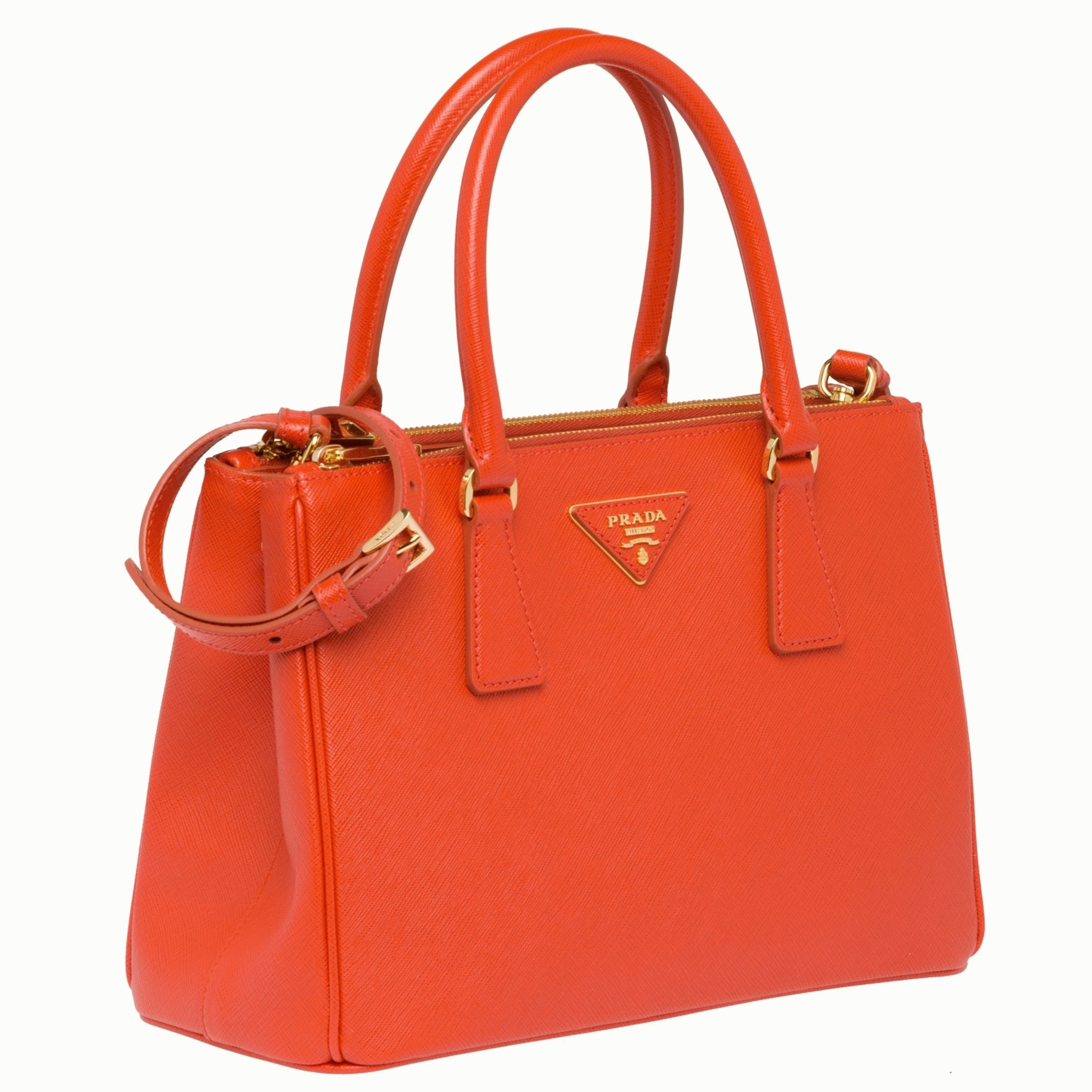 Orange Prada Galleria Medium Bag Knockoff