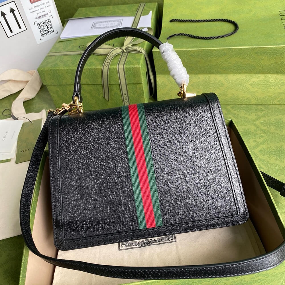 GUCCI BAMBOO 1947 JUMBO GG SMALL TOP HANDLE BAG