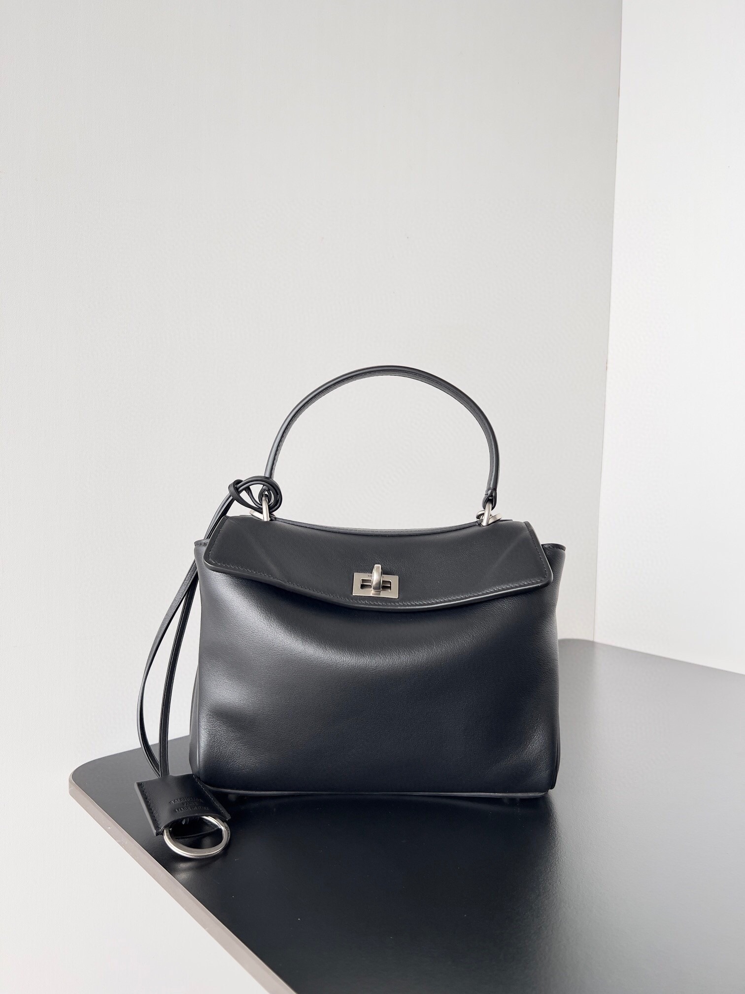 Knockoff Balenciaga Rodeo Mini Bag Noir Calfskin