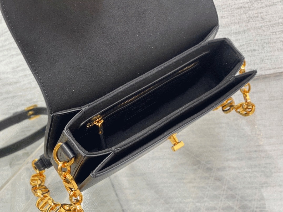 Dior 30 Montaigne Avenue Bag Knockoff in Black Box Calfskin
