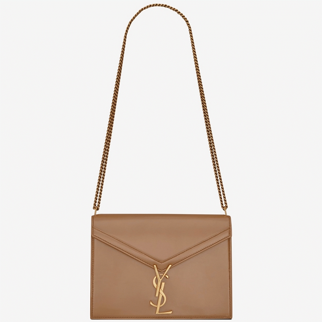 Fake Saint Laurent Cassandra Medium Chain Bag Beige