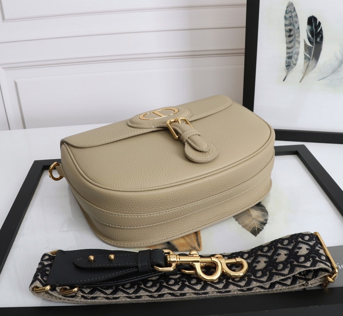 Dior Bobby Large Bag Knockoff in Beige