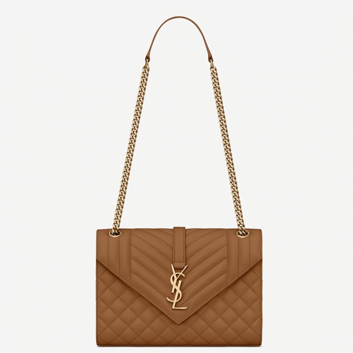 Fake Saint Laurent Envelope Medium Bag Brown