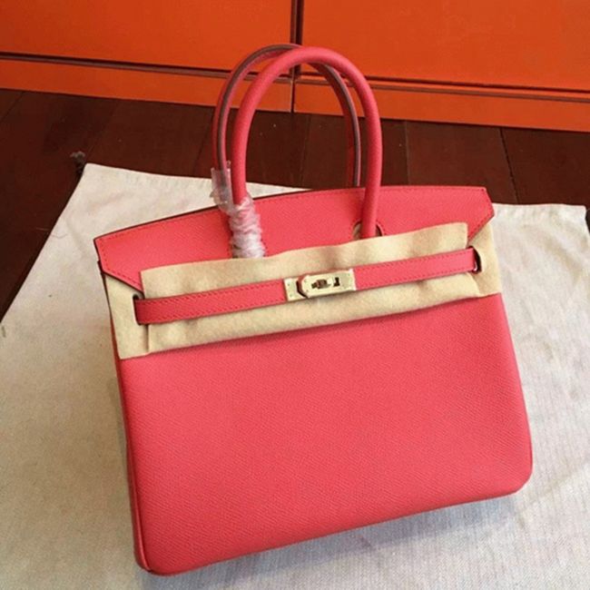 Rose Red Hermes Birkin 25cm AAA Imitation