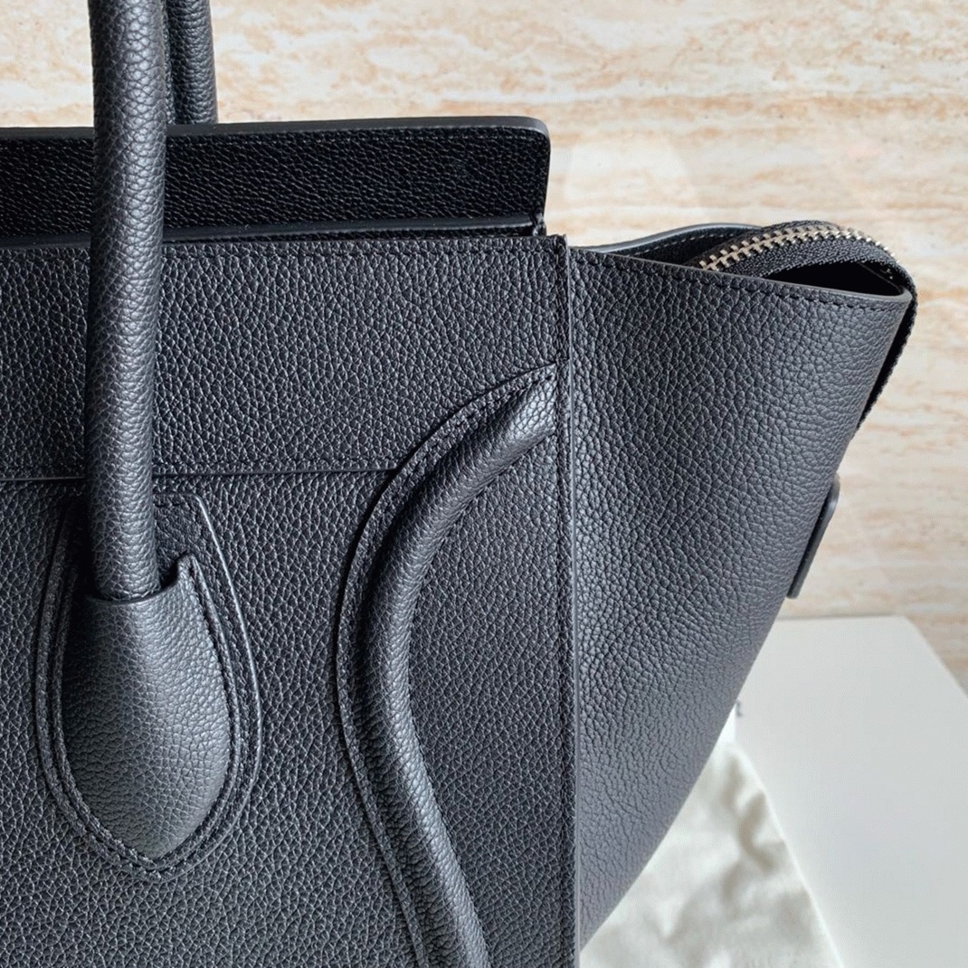 Celine Mini Luggage Tote Bag Fake in Black