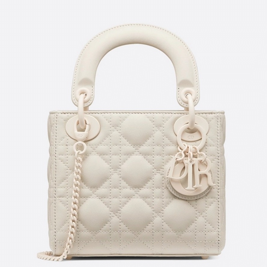 Dior Lady Dior Mini Chain Bag Fake in White