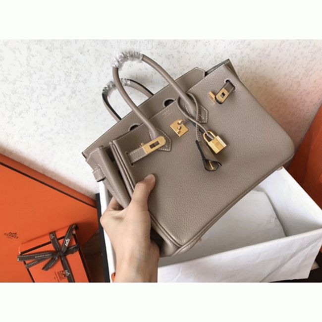Tourterelle Hermes Birkin 25cm AAAAA Replica Handbag