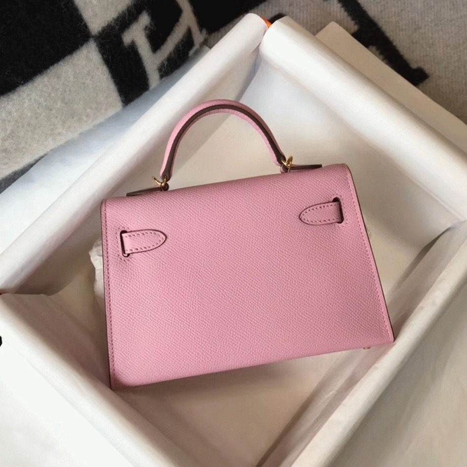 Hermes Kelly Mini II Bag Fake in Mauve Sylvestre