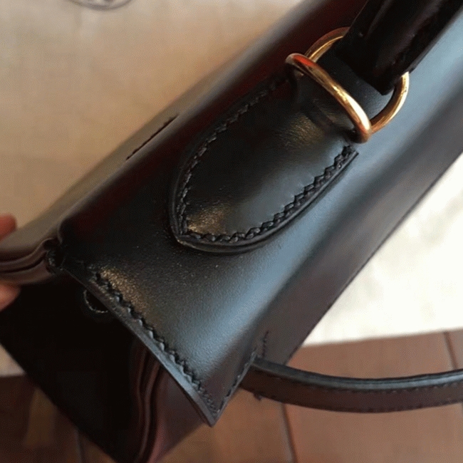 Black Box Replica Hermes Kelly Retourne 32cm Sophisticated Handbag