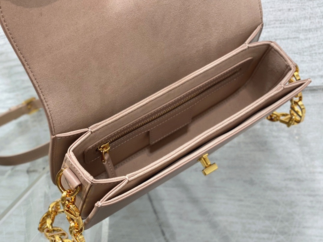 Dior 30 Montaigne Avenue Bag Fake in Heritage Pink Box Calfskin