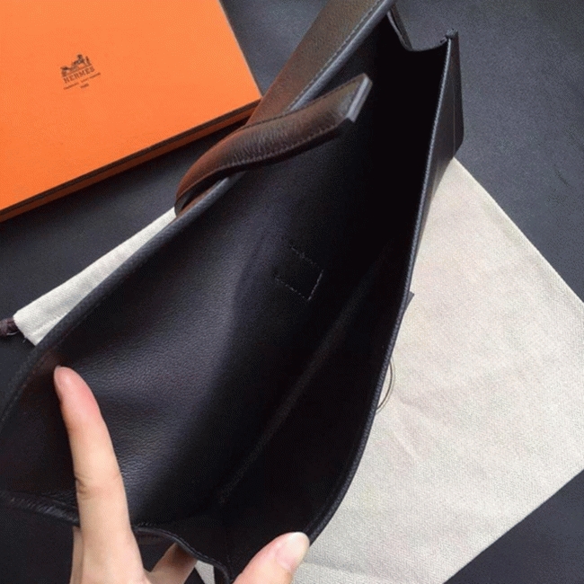 Black Replica Hermes Jige Elan 29 Classic Everyday Clutch