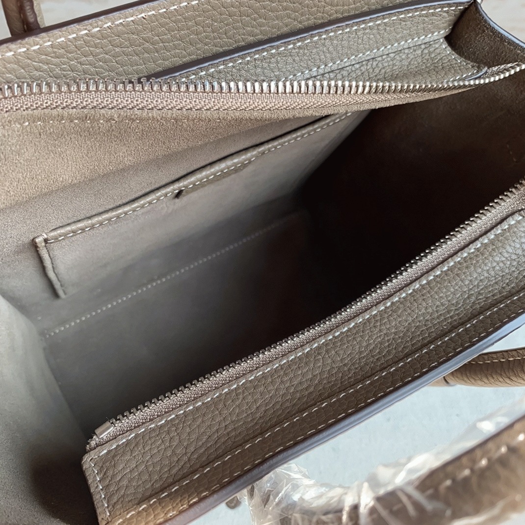 Celine Nano Luggage Tote Bag Fake in Souris