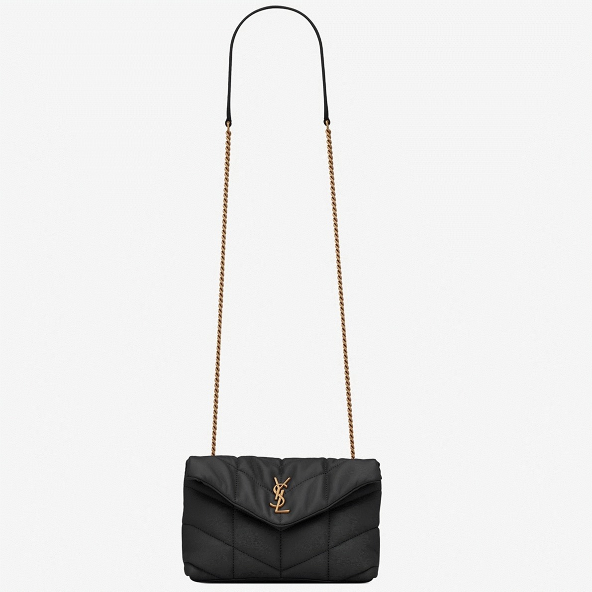 Replica Saint Laurent Puffer Toy Bag Black Quilted Lambskin