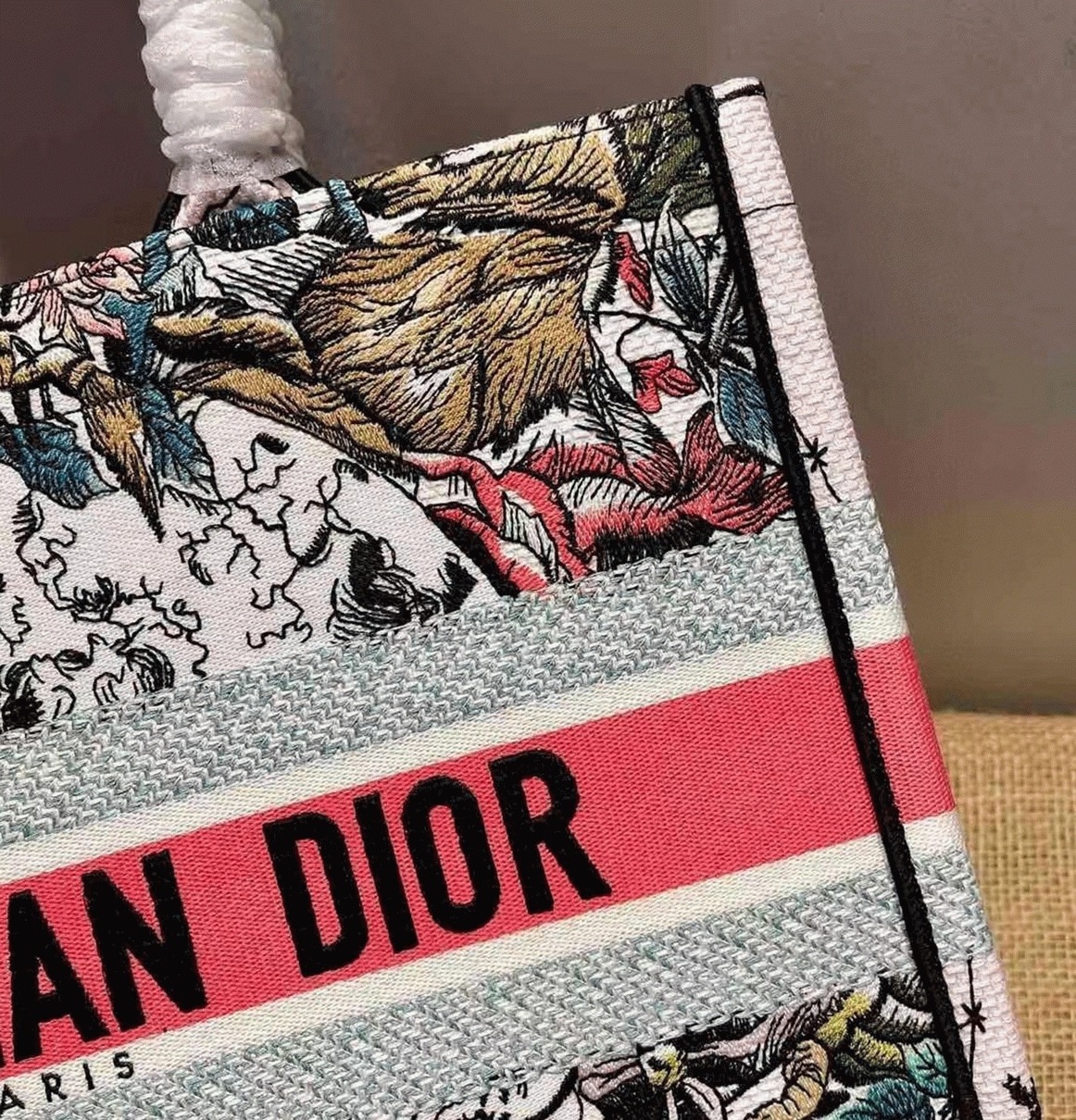 Dior Medium Book Tote Bag Replica in Multicolor Dior Constellation Embroidery