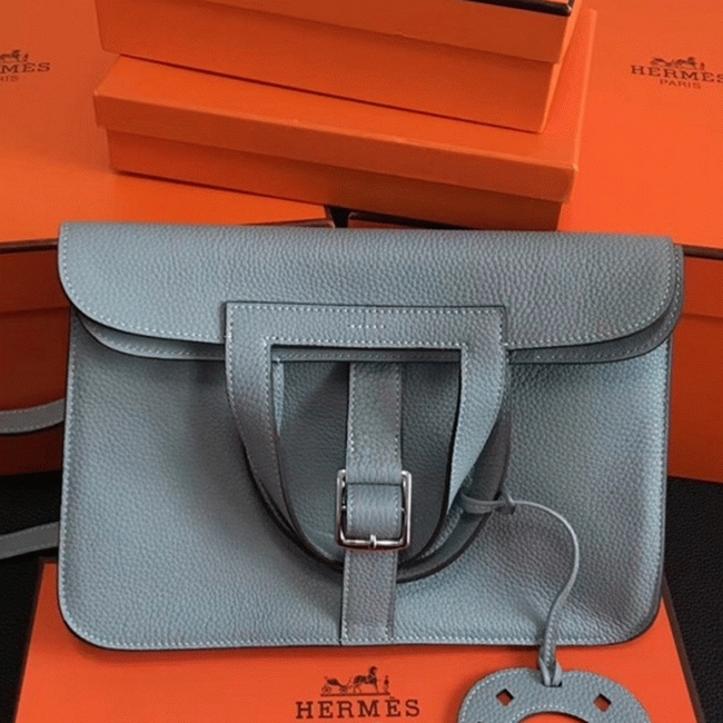 Blue Lin Copy Hermes Halzan Stylish Crossbody Bag