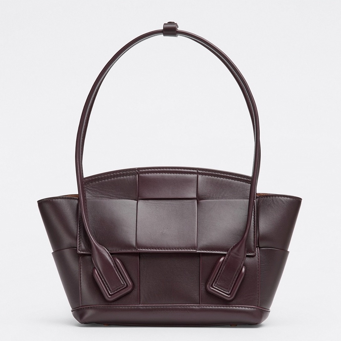 Top Quality Knockoff Bottega Veneta Arco Small Bag In Grape Intrecciato Calfskin