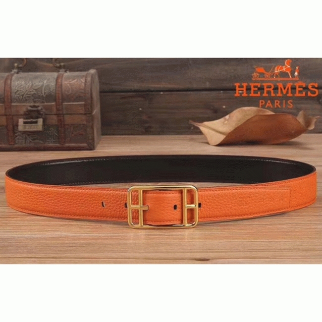 Orange cape cod 32 reversible AAA fake Hermes belt