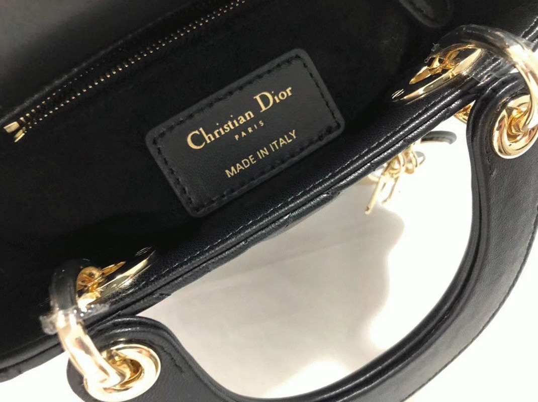 Dior Lady Dior Mini Bag Knockoff in Black