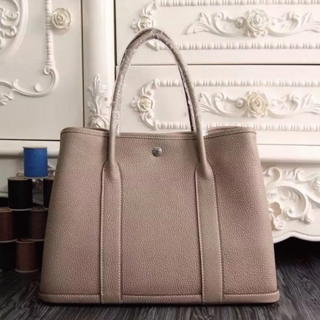 Grey Replica Hermes Garden Party 30cm Classic Canvas Tote