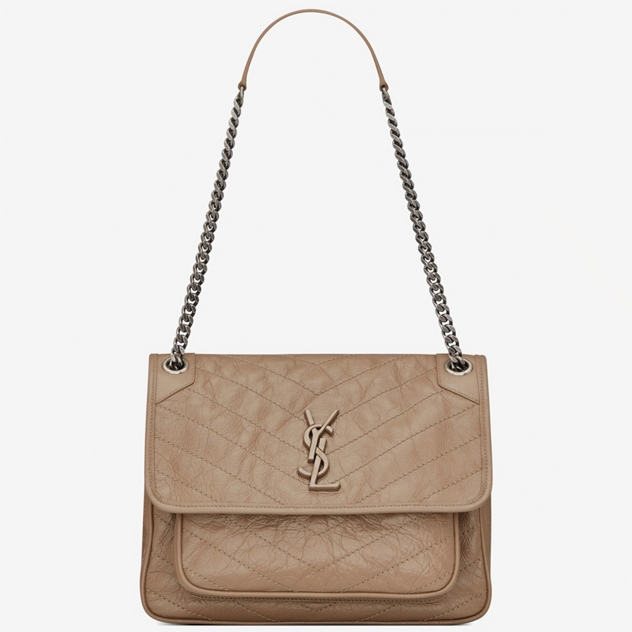 Fake Saint Laurent Niki Medium Chain Bag Beige