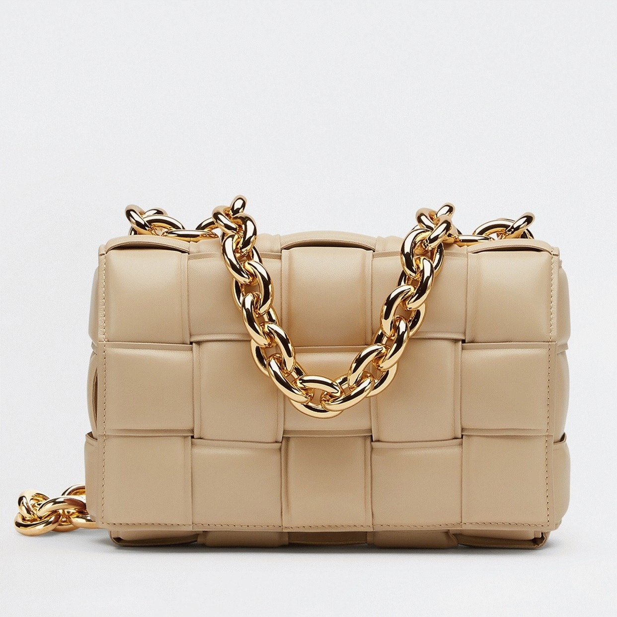 Top Quality Faux Bottega Veneta Chain Cassette Bag In Porridge