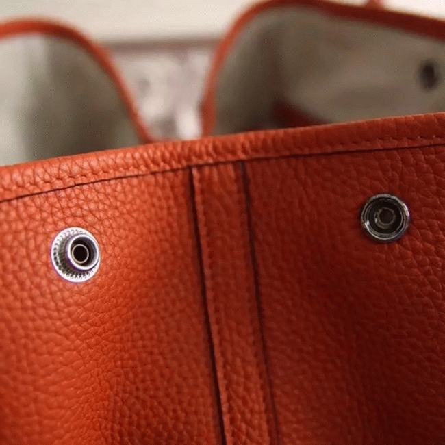 Orange Fake Luxury Hermes Garden Party 30cm Canvas Tote