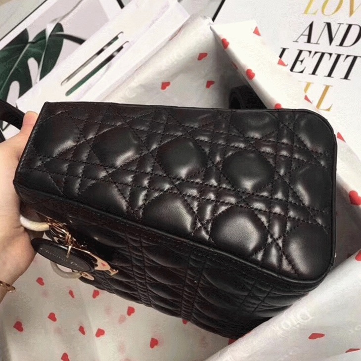 Dior Lady Dior Medium Bag in Black
