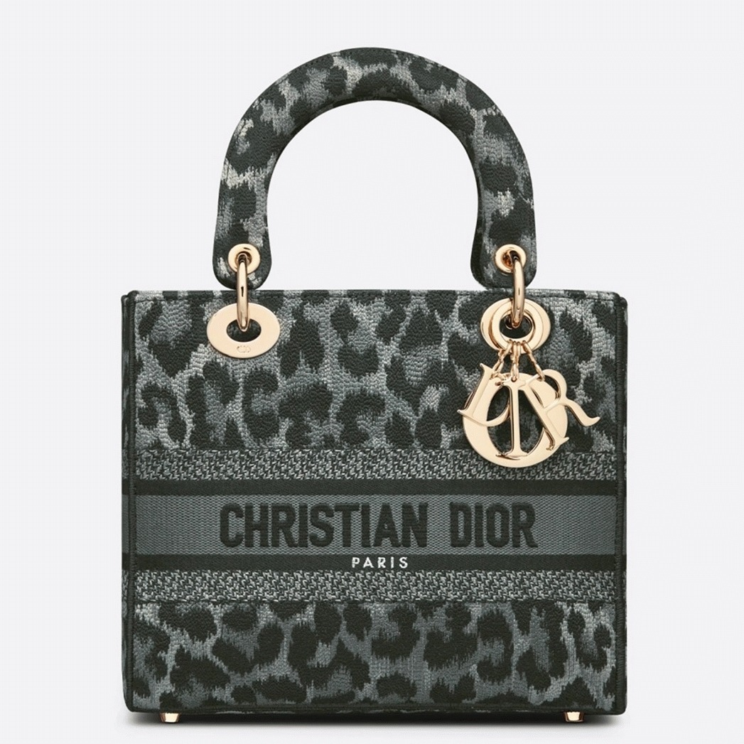 Dior Lady D-Lite Medium Bag Knockoff in Grey Mizza Embroidery