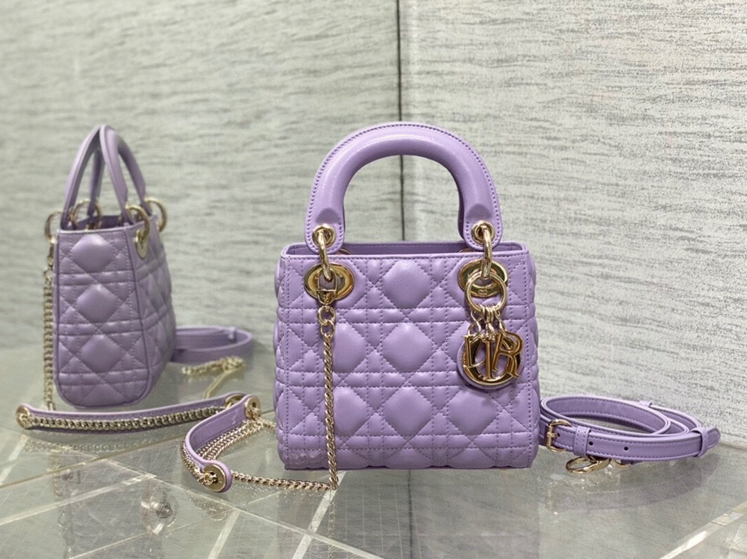 Dior Lady Dior Mini Bag Knockoff in Lilas