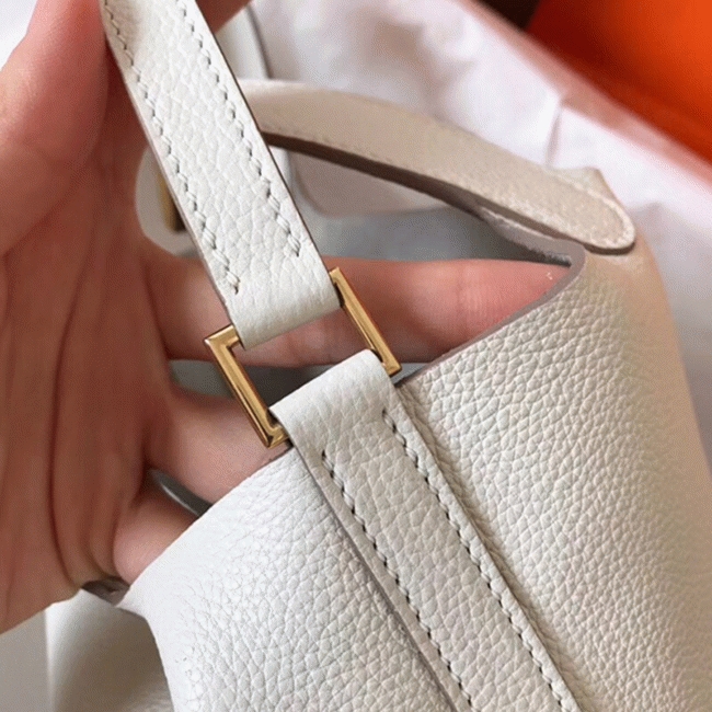 White luxury replica Hermes Picotin Lock 22cm handbag