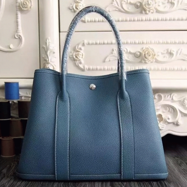 Jean Blue Replica AAA Hermes Garden Party 30cm Canvas Tote
