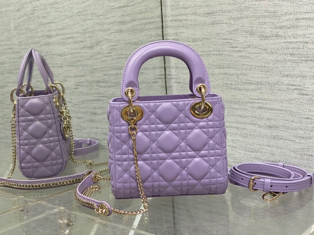 Dior Lady Dior Mini Bag Knockoff in Lilas