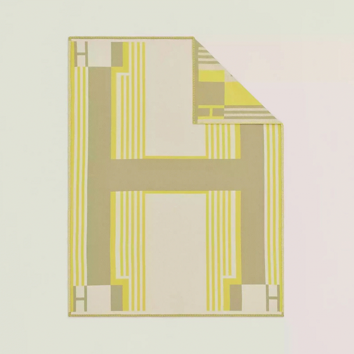 Top replica Hermes Ithaque blanket in tilleul wool and cashmere
