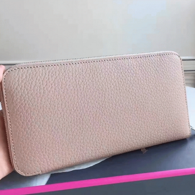 Grey Luxury Imitation Hermes Wallet Azap Zipped