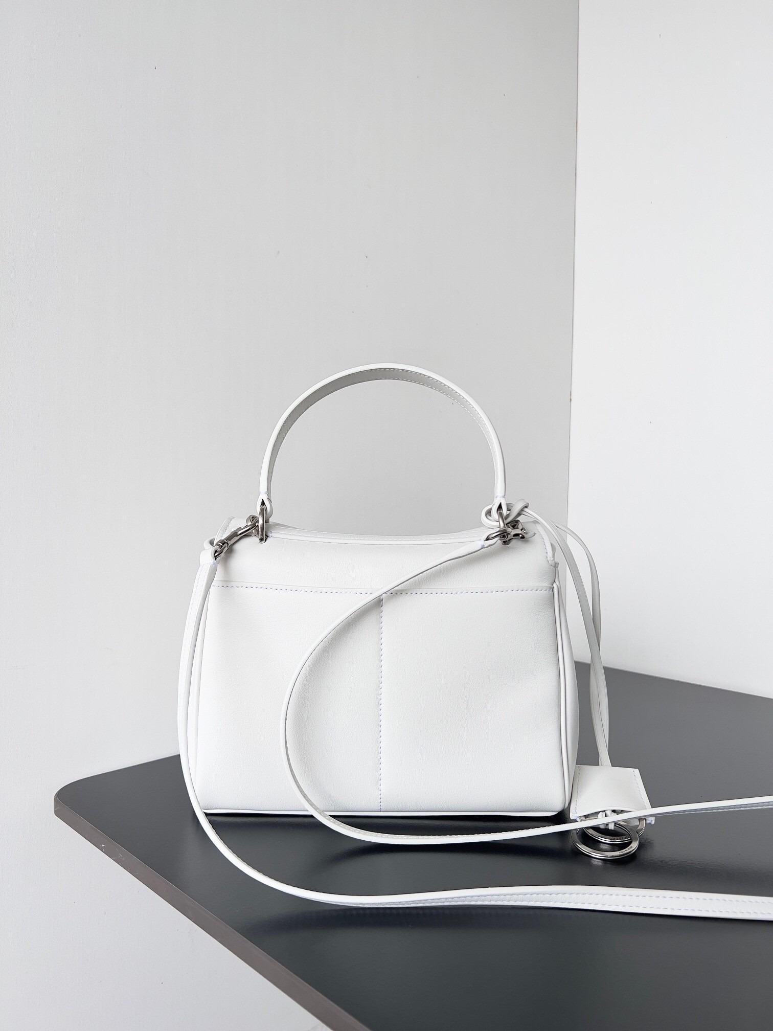 Knockoff Balenciaga Rodeo Mini Bag White Calfskin