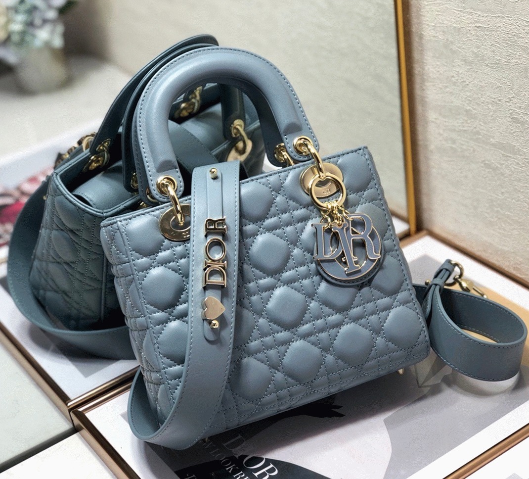 Dior Small Lady Dior My ABCDior Bag Replica in Sky Blue