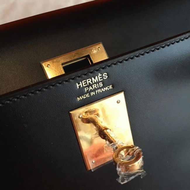 Black Box Replica Hermes Kelly Retourne 32cm Sophisticated Handbag
