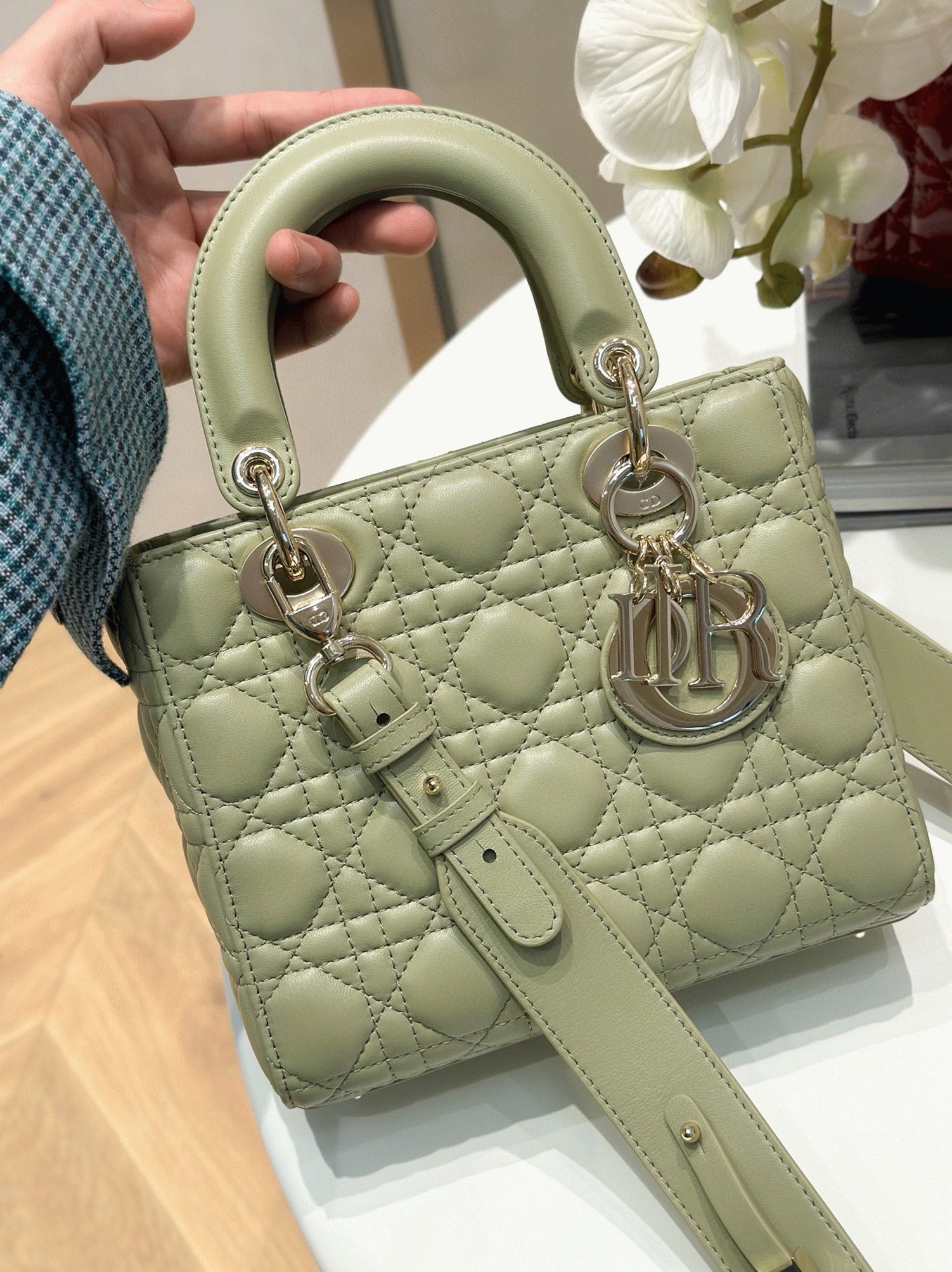 Dior Small Lady Dior My ABCDior Bag Knockoff in Ethereal Green