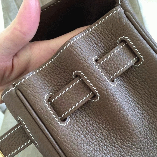 Etoupe Clemence Copy Top Quality Hermes Kelly Retourne 32cm Bag
