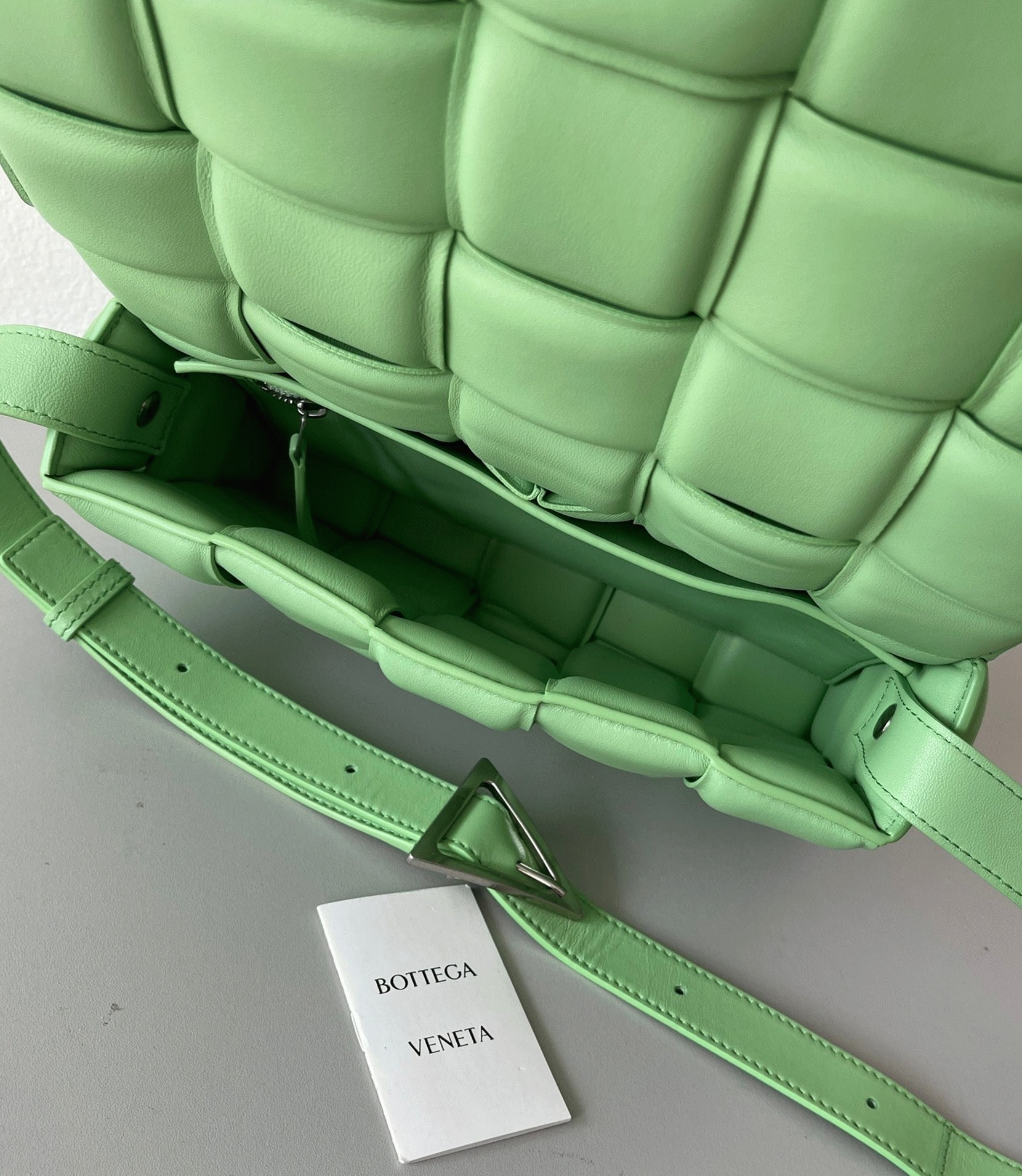 Top Quality Fake Bottega Veneta Padded Cassette Bag In Acid Green