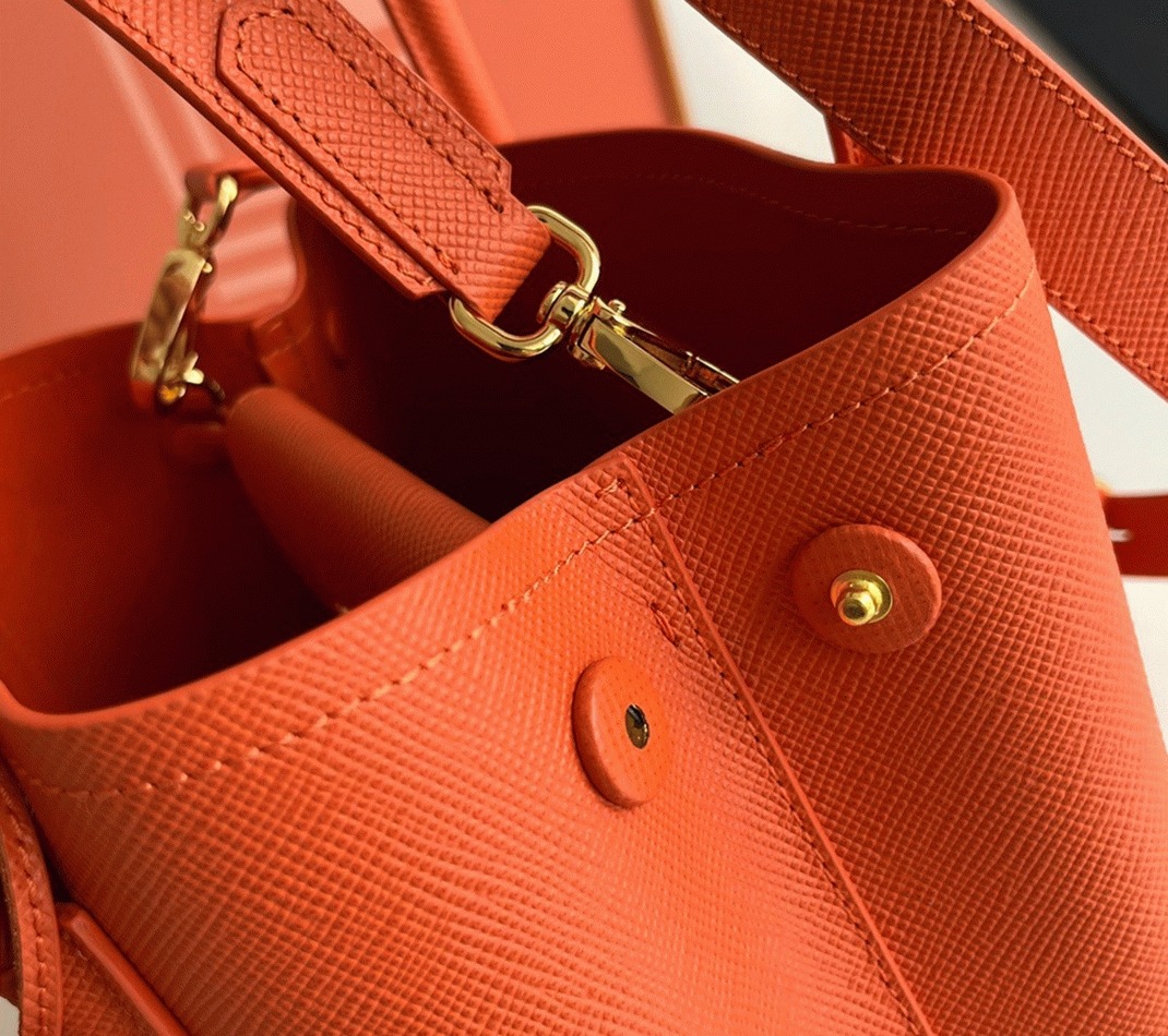 Orange Prada Double Mini Bag Knockoff