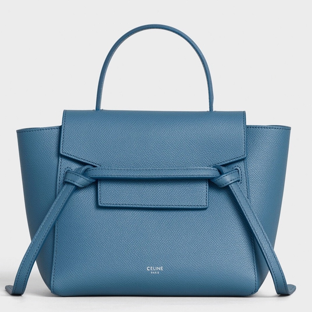 Celine Belt Nano Bag Replica in Slate Blue